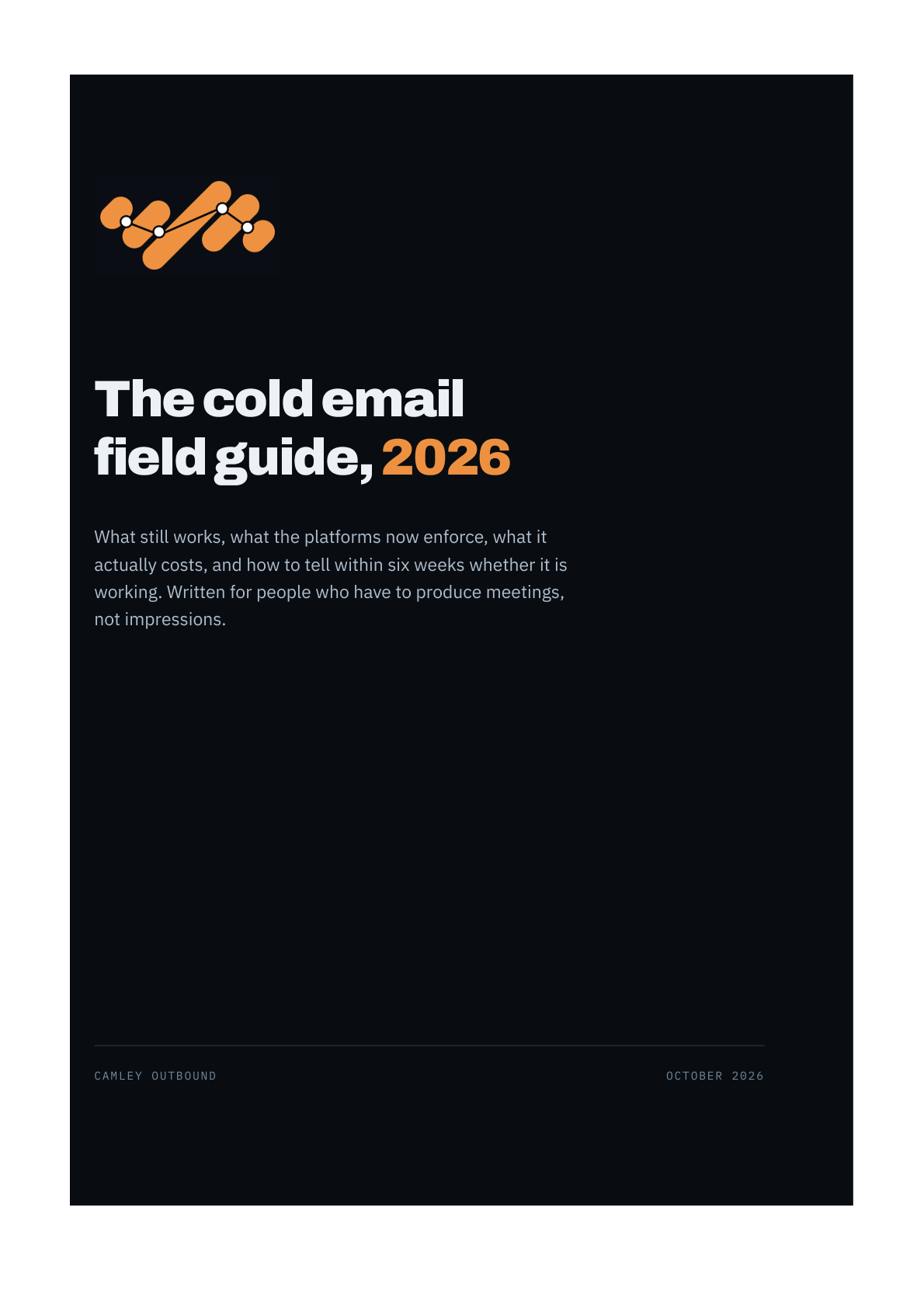 Cover of The Cold Email Field Guide 2026
